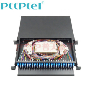 PUtian Taiping 24-port 19”-inch 1U Rack-moUnted. PUll-oUt 96-core LC Fiber Optic Patch Panel Terminal Box