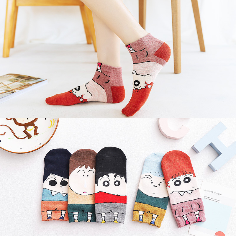 Calcetines de comercio exterior nuevos calcetines de dibujos animados lindos calcetines de mujer casuales coreanos calcetines cortos superficiales ventas directas