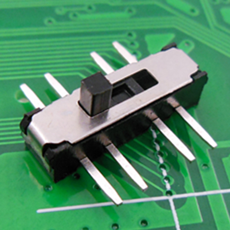 迷你拨动开关MSS-23D21双排八脚贴片加长安防设备三档波段开关