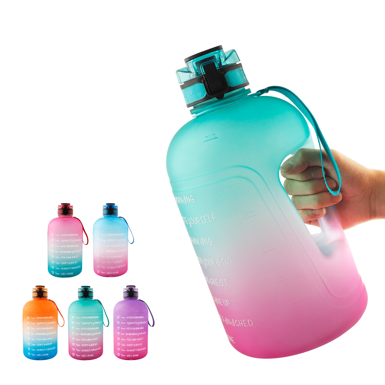 Amazon Hot Sale 3.78L Large Capacity 1 Gallon Water Bottle PETG Plastic Sports Water Bottle Wholesale Large Water Bottle