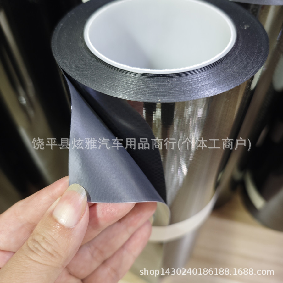 Car Color-Changing Film, Glossy Pet Diamond-Shaped Honeycomb Carbon Fiber Film, Hexagonal Black Car Body Sticker, Pet Forged Honeycomb Film