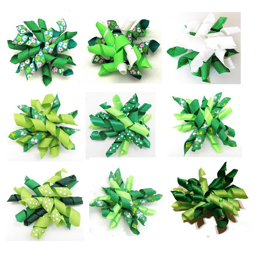 День Святого Патрика головной убор для домашних животных цветок головной убор для домашних животных Клевер головной убор для домашних животных Цветок Рулон цветок резинка в наличии