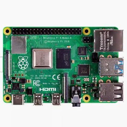 Плата разработки Raspberry Pi 4 (4-е поколение) Raspberry Pi 4B, Python, Bluetooth 5.0, официальная оригинальная PI4