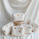 Korean-style Embroidered Zipper Multifunctional Bear Mummy Bag Baby Trolley Hanging Bag Diaper Bag Cotton Clutch Bag