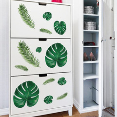 廠家跨境貨源新款清新北歐綠葉牆貼畫客廳臥室兒童房裝飾貼 KSY-1