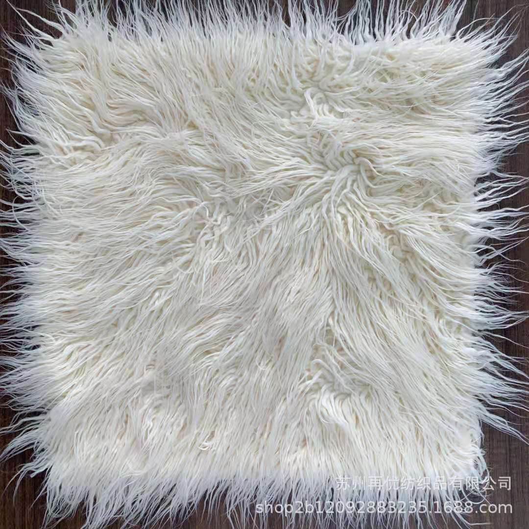 厂家定制人造皮草 海派长毛绒 落水毛 长毛绒坐垫 装饰步拍摄面料