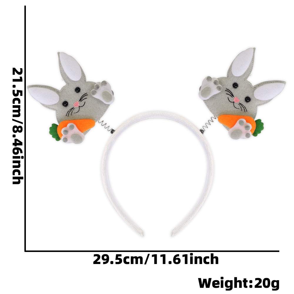 Amazon nueva decoración de pascua cabello cascada conejo pollo huevo tocado de dibujos animados para niños animales bandas de cabeza