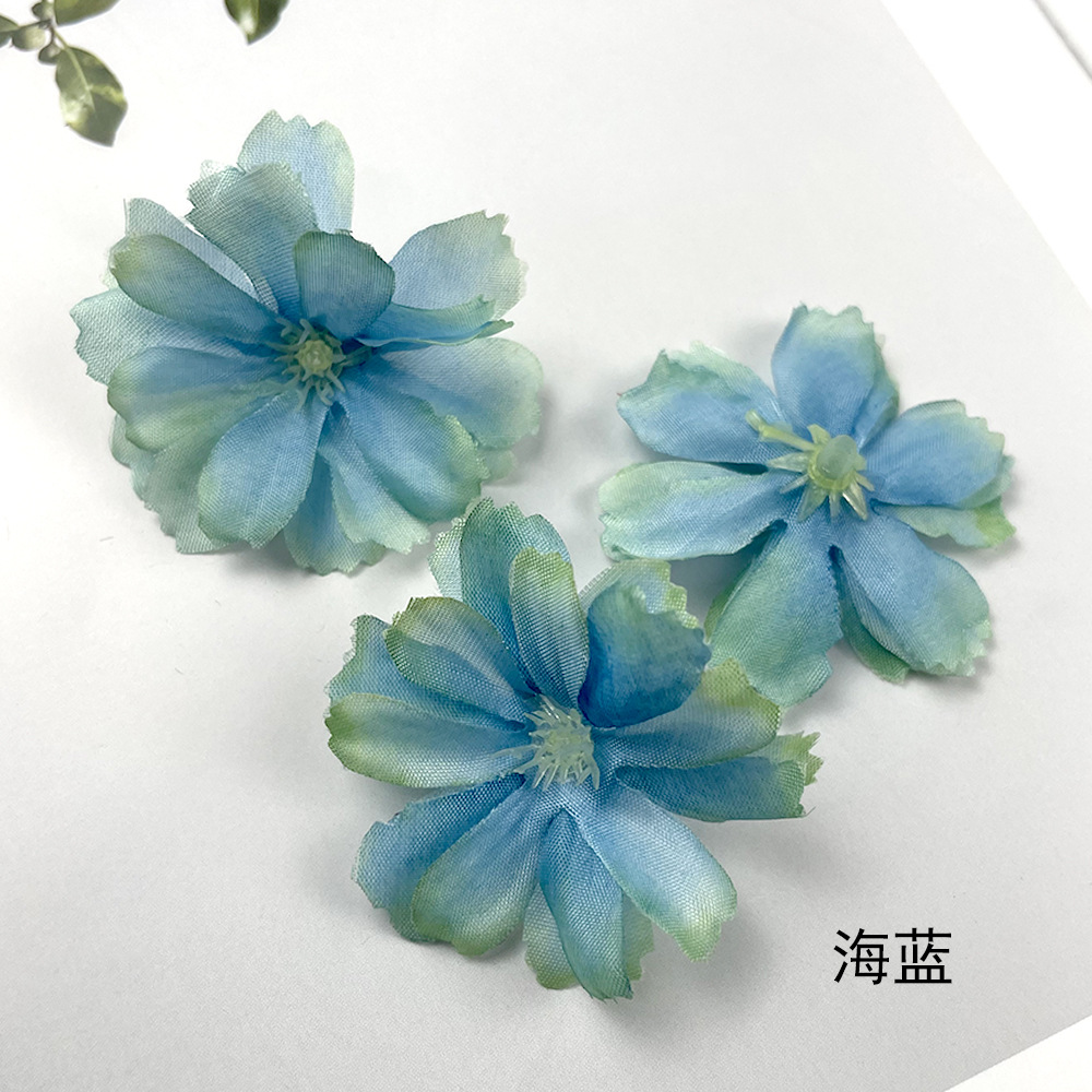 Simulación pequeña margarita flor di flor de ciruela falsa flor hecha a mano tocado accesorios de material de vestido paquete de paraguas decoración pequeña