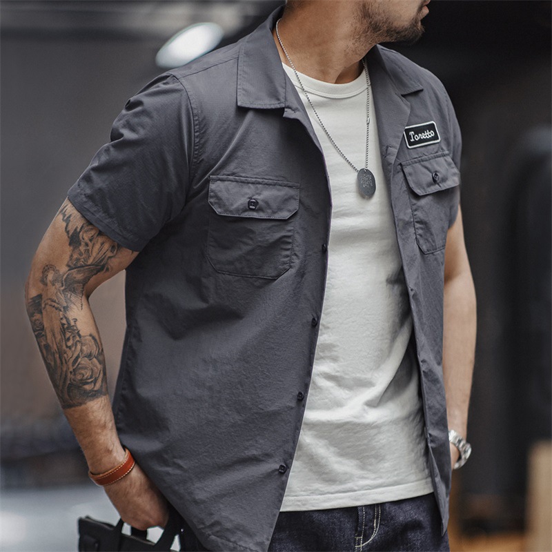 Madden Fixation Speed and Passion 10 Same Style Toretto Shirt American Thin Tough Guy Short Sleeve Shirt for Men in Summer