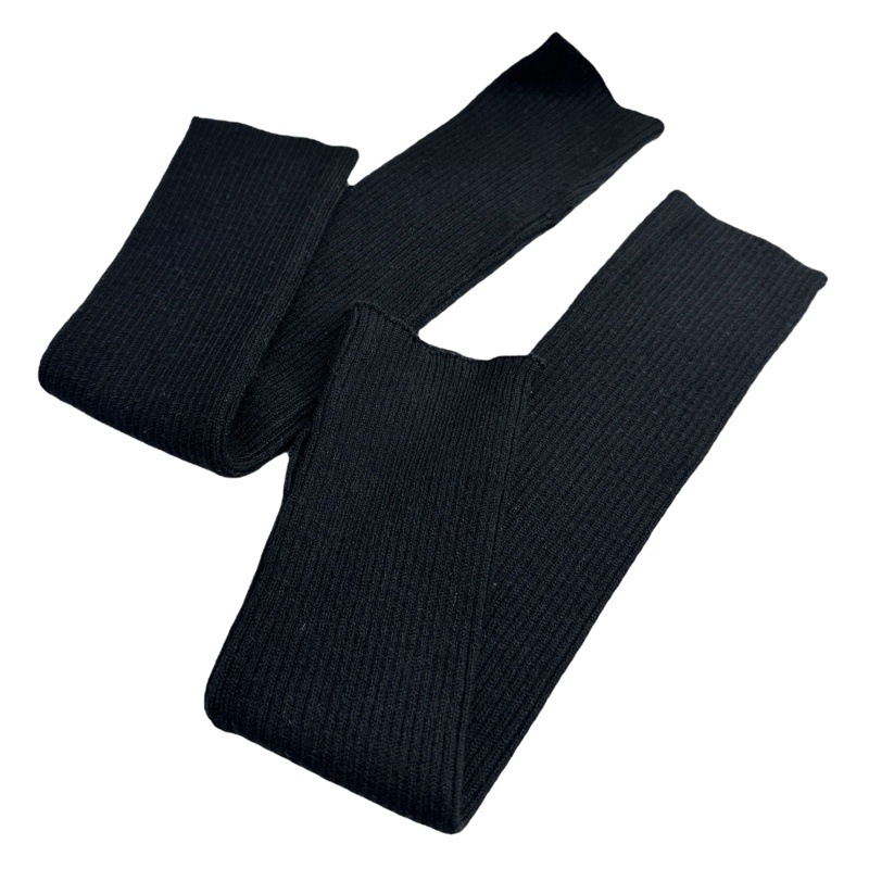 Mangas montadas al sol de imitación, medias mangas de lana de punto cálido, guantes de brazo de protección contra el frío de pantalla sin dedos elásticos de otoño e invierno para mujer