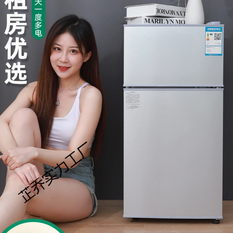 Маленький холодильник для дома, общежития, арендной комнаты, морозильная камера, мини-холодильник с двумя дверями, первоклассная энергоэффективность