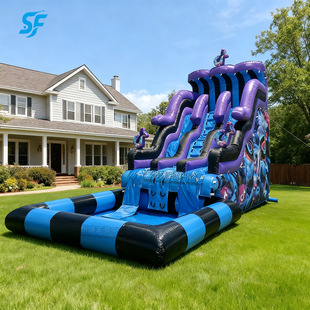 Cross-Border Inflatable Slide Pool, Children's Inflatable Castle, Outdoor Large Square Stall, Commercial Inflatable Water Park