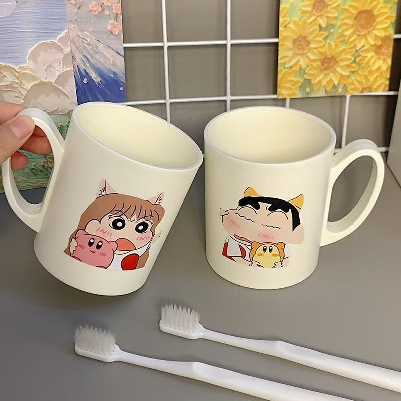 蜡笔小新情侣漱口杯刷牙洗漱高颜值牙刷杯子可爱卡通家用创意儿童|undefined