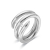 Advanced line retro brand ring stainless steel, simple and elegant design, high-quality style, bright catchy style