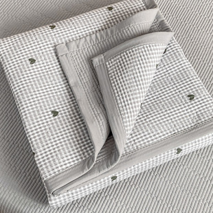 Nantong Home Textile Bedding 2025 New Model Class a Knitted Double-Layer Yarn Printed Quilted Bedspread Three-Piece Set Group Purchase Wholesale 4