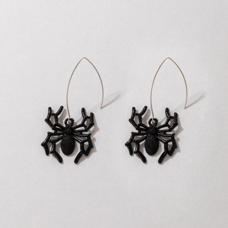 Los Pendientes De Animales De Araña Negra De Halloween Venden Al Por Mayor Joyería Nihaojewelry display picture 2