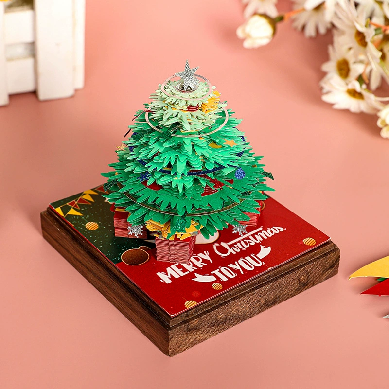 Рождественская елка 3d трехмерная бумажная заметка Бумажная резьба креативные подарки корпоративная культура подарки настольные украшения для студентов с подарками