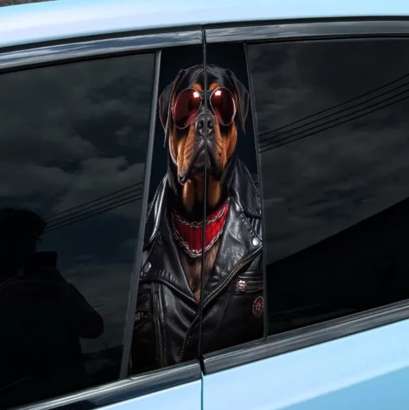 Car center pillar sticker A pillar Nezha 2 clown decorative sticker car window B pillar protective film black Wukong painted Meidu