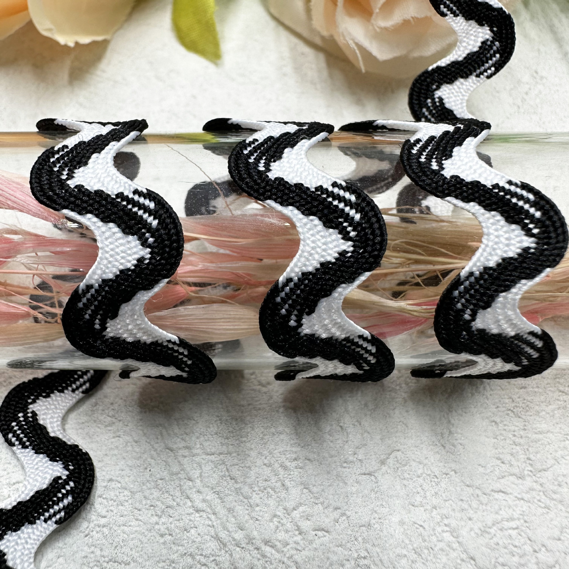 8mm onda sólida en forma de S curva banda de encaje cortina sombrero ropa infantil joyas de boda accesorios de ropa