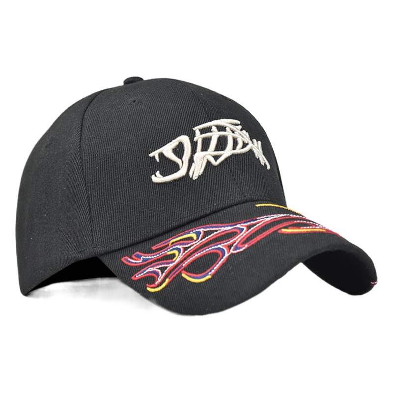 Nueva gorra de béisbol bordada tridimensional bordada en 3D para hombres y mujeres gorra de béisbol de camuflaje para peces al aire libre engrosada gorra de pico