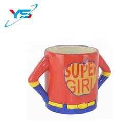 源头工厂陶瓷双耳3D立体手彩手绘超人SUPER MAN马克杯正义联盟杯