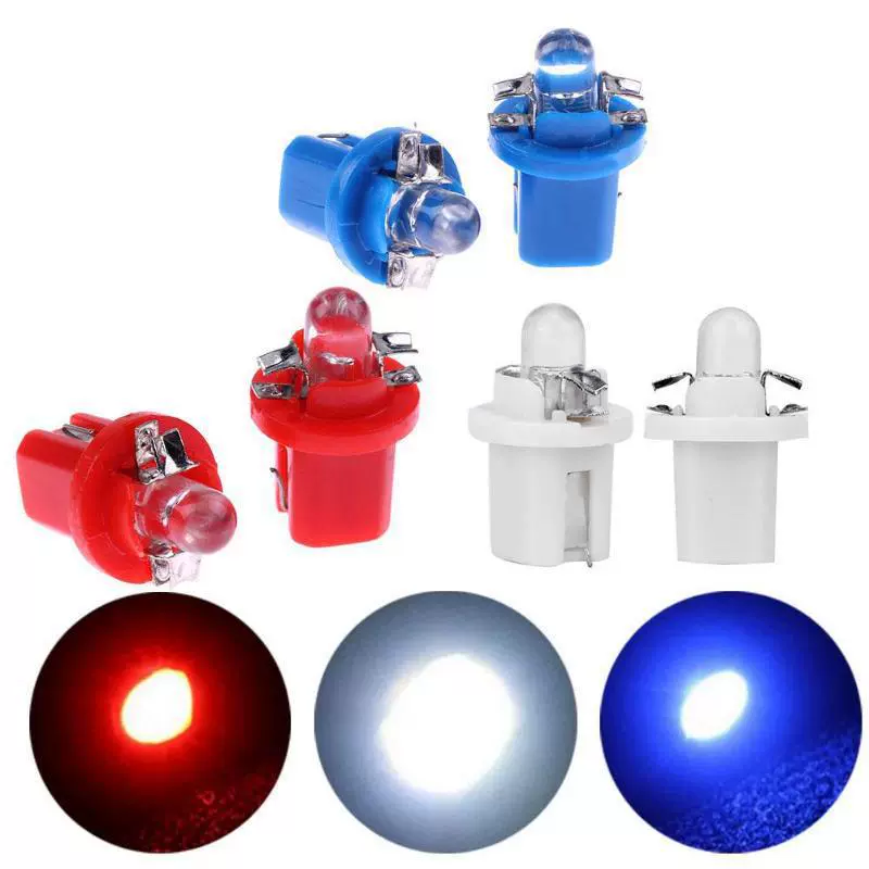Подсветка приборов T5 B8.5D 1LED с круглой головкой, индикатор ширины прибора, подсветка центральной консоли, автомобильные аксессуары, свет