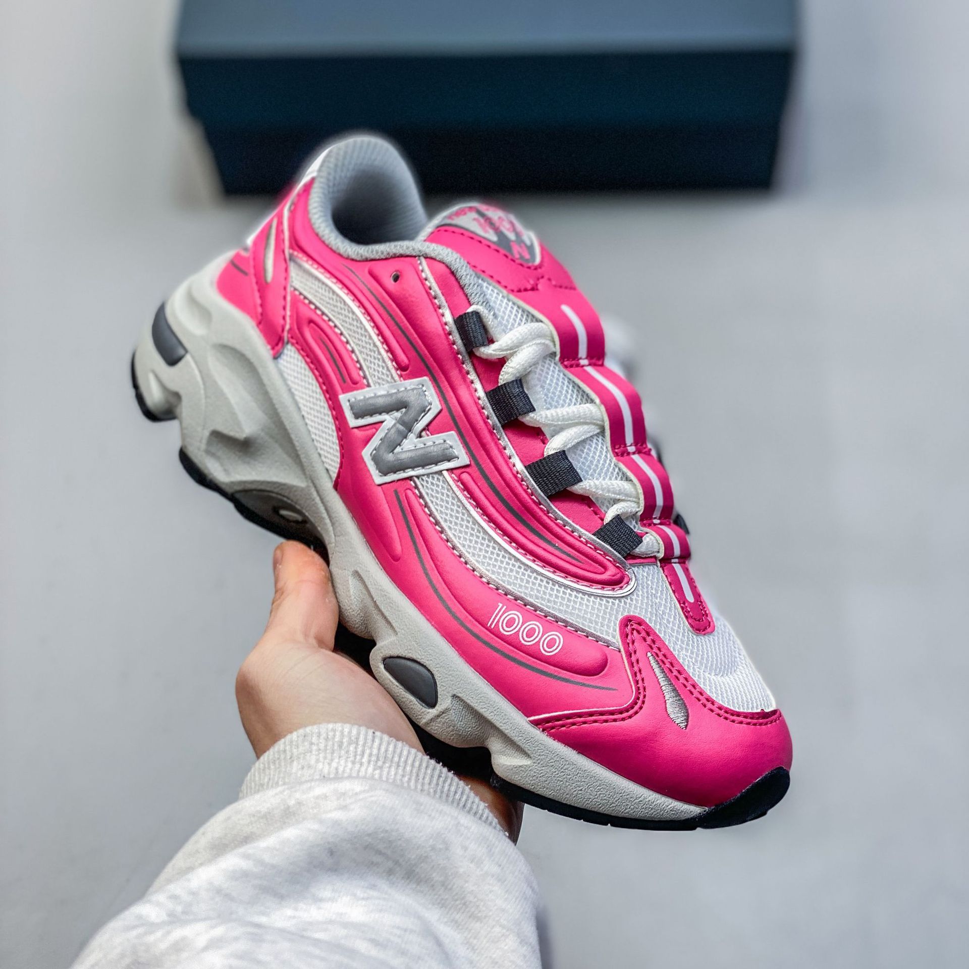 Zapatos de correr retro de alta calidad NB1000 marca conjunta de cuero de malla de suela gruesa zapatos deportivos para hombres y mujeres zapatos de viaje casuales