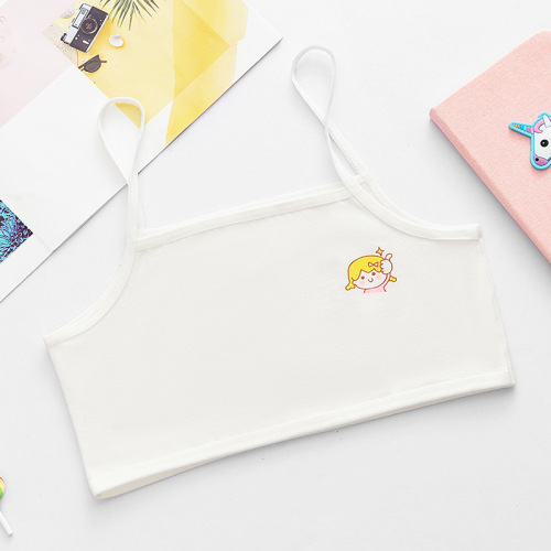 Girls' pure cotton development period children's underwear female students' camisole junior high school students 8-16 years old girls tube top