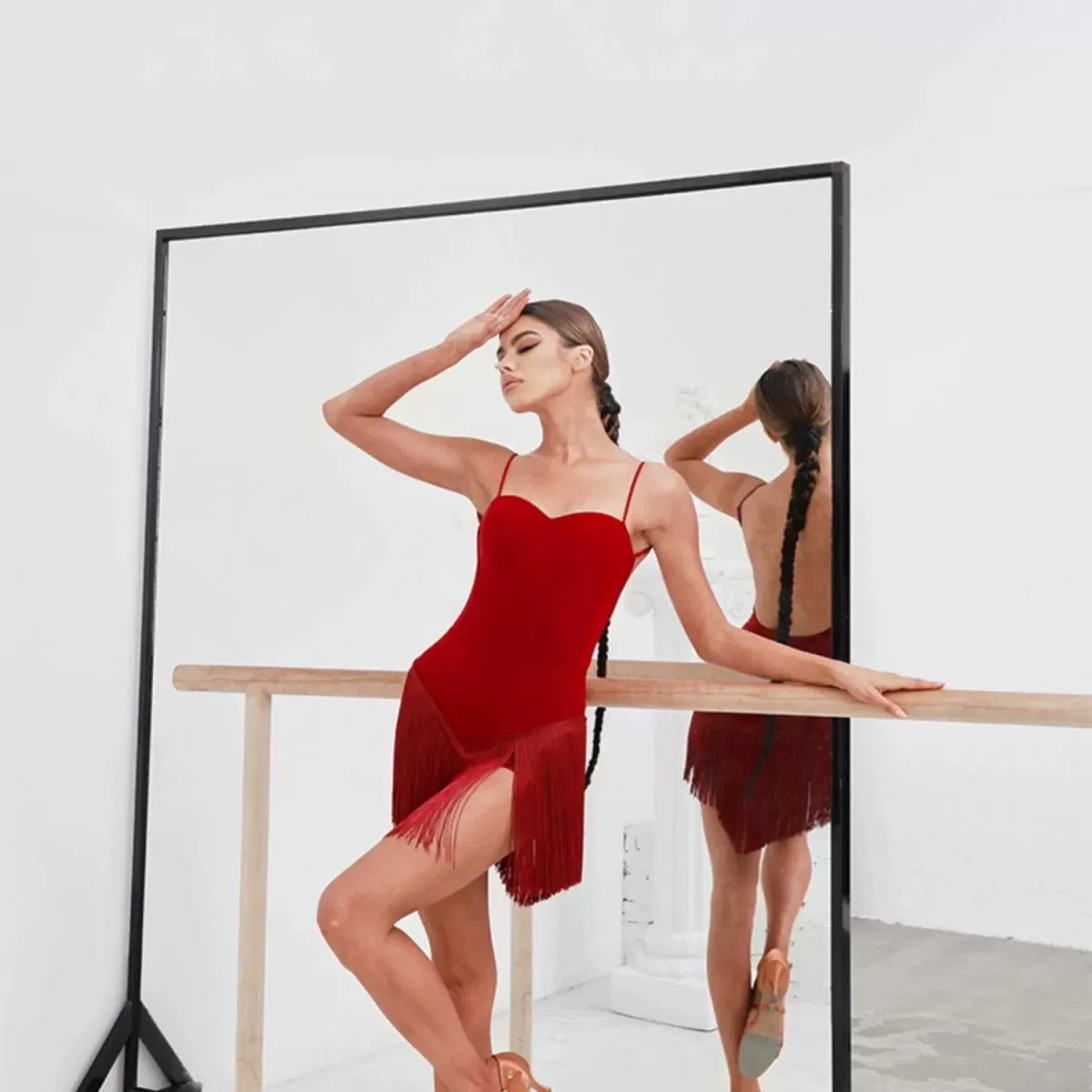 ZYM летняя новая одежда для взрослых в латиноамериканском стиле, топ на подтяжках с открытой спиной, полуюбка со звездами, гимнастика, одежда для латинских танцев