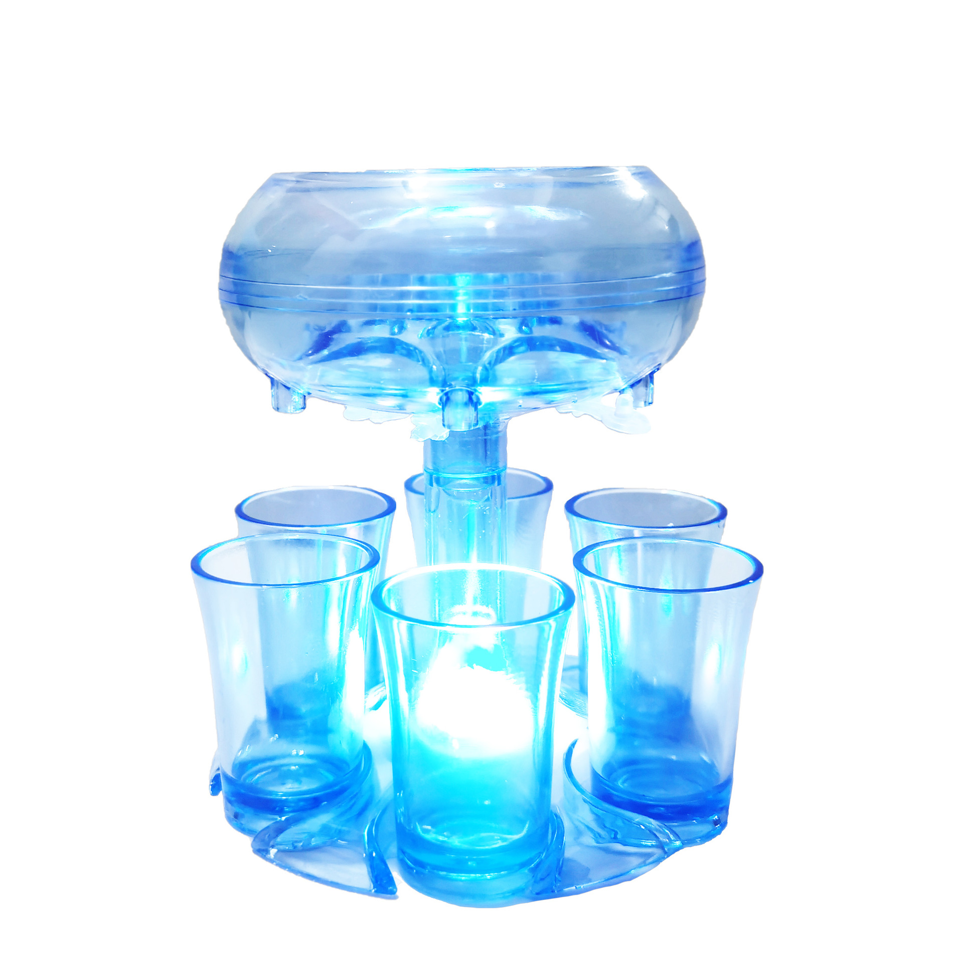 6 vidrio de tiro dispensador separador vino bar pourer cóctel transparente desviador
