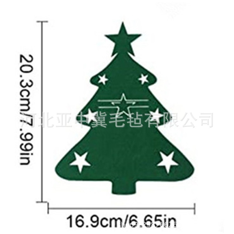 国境を越えた現物フェルトクリスマスナイフフォーク袋食器包装袋クリスマス食器コースタークリスマス装飾品|undefined