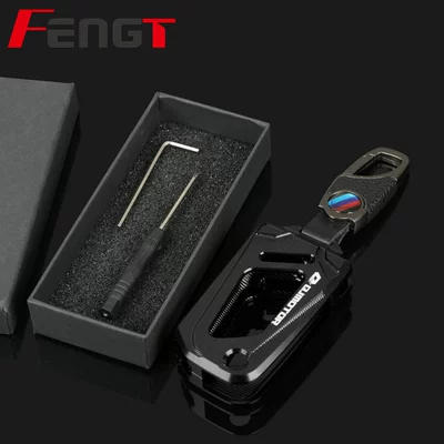 Suitable for Qianjiang Sai 600 Motorcycle Key - black-key-cover-titanium-color-buckle