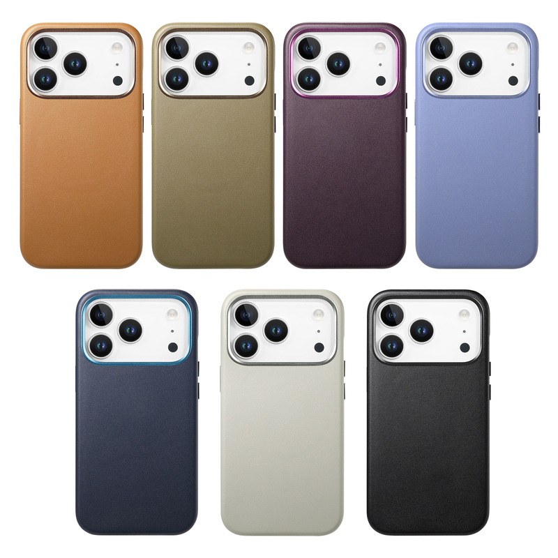 Suitable for Iphone18 Official Magnetic Leather Phone Case with the Same Style, N52 Strong Magnetic Apple 17Pro Protective Case 16 Case