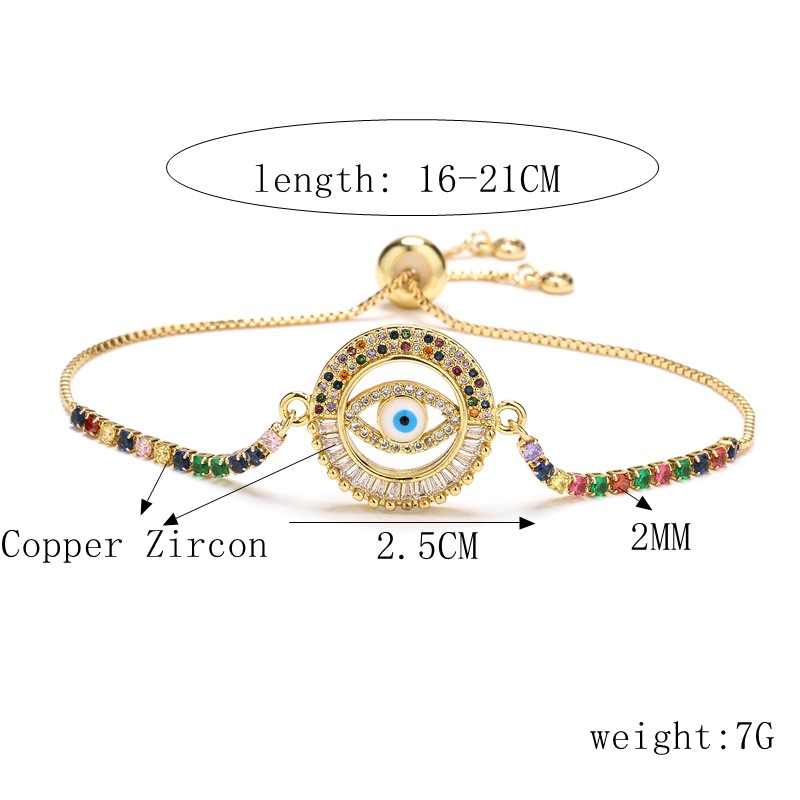 Fashion Eye Copper Bracelets Plating Zircon Copper Bracelets