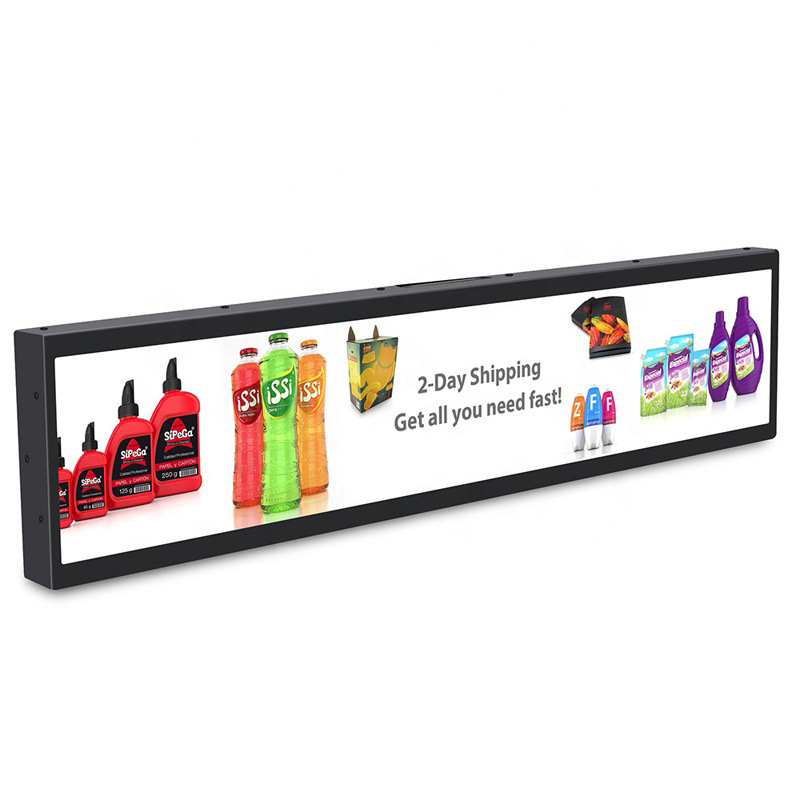 12.1-98 pantalla de barra de pulgada centro comercial de transporte público estante electrónico pantalla de barra larga máquina de publicidad LCD pantalla de barra todo en uno