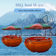 电动船公园游船水上脚踏船观光船电瓶船景区游乐船BBQ烧烤船定制