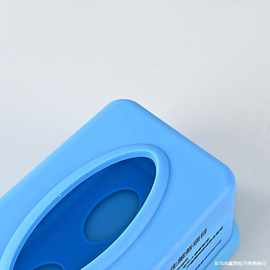 马卡龙色系广告纸巾盒LOGO酒店餐厅抽纸盒宣传印二维码图片