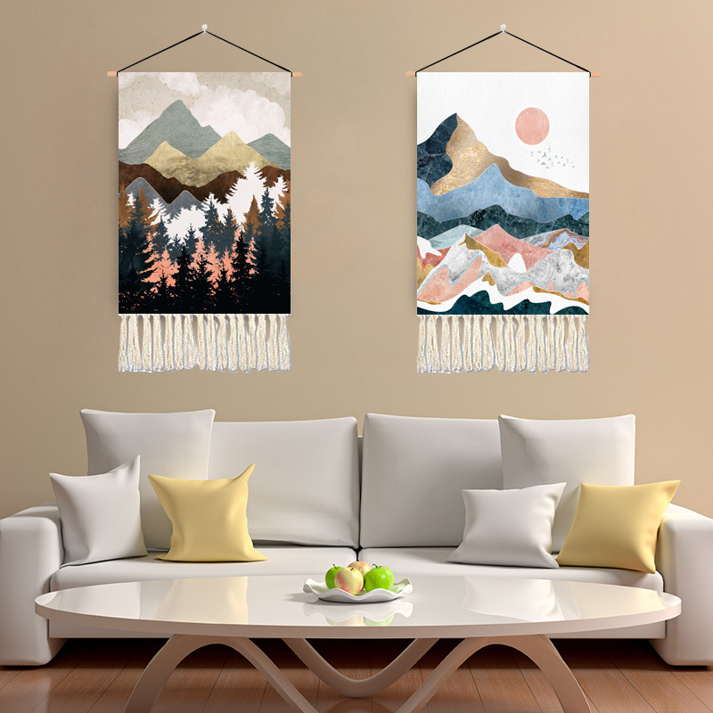 Casual Landscape Polyester Tapestry Wall Art display picture 2