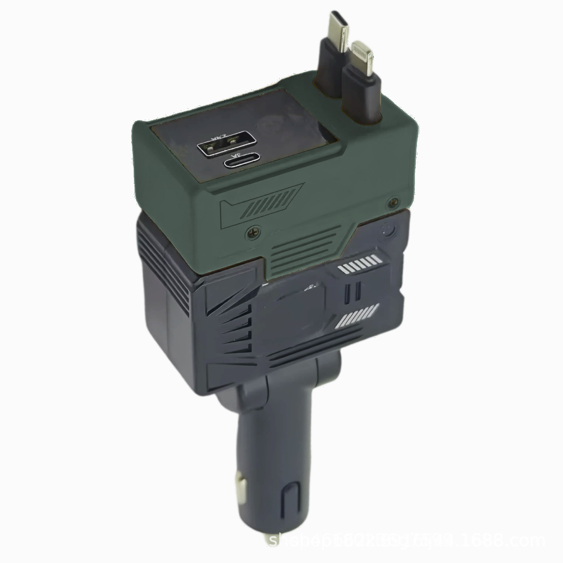 Cross-border bestseller: 66W super fast charging car charger with retractable cable and multi-function features