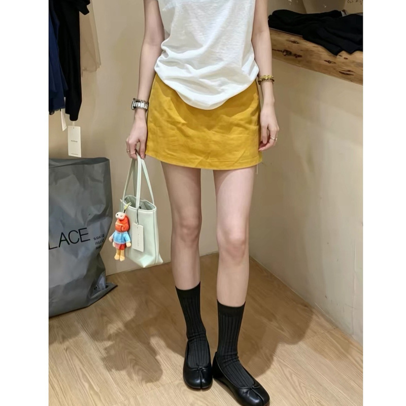 Highly Recommended! Women's Summer New High-Waisted Slimming A-Line Linen Skirt with Side Slits and Anti-Exposure Design Highly Recommended! Women's Summer New High-Waisted Slimming A-Line Linen Skirt with Side Slits and Anti-Exposure Design