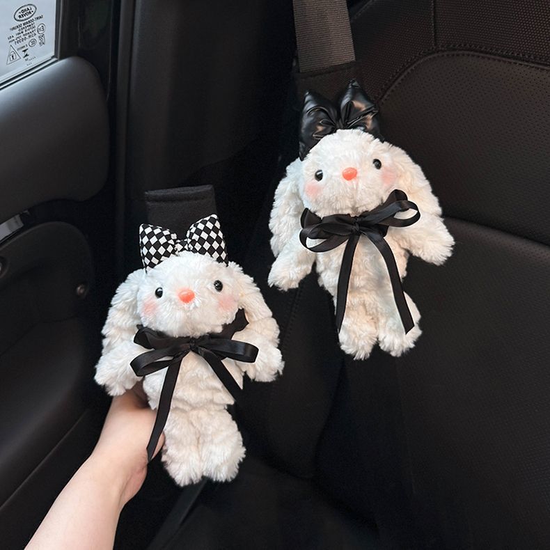 Creative Rabbit Car Seat Belt Shoulder Cover, High-End Car Seat Belt Decoration, Anti-Wear Clothing for a Couple