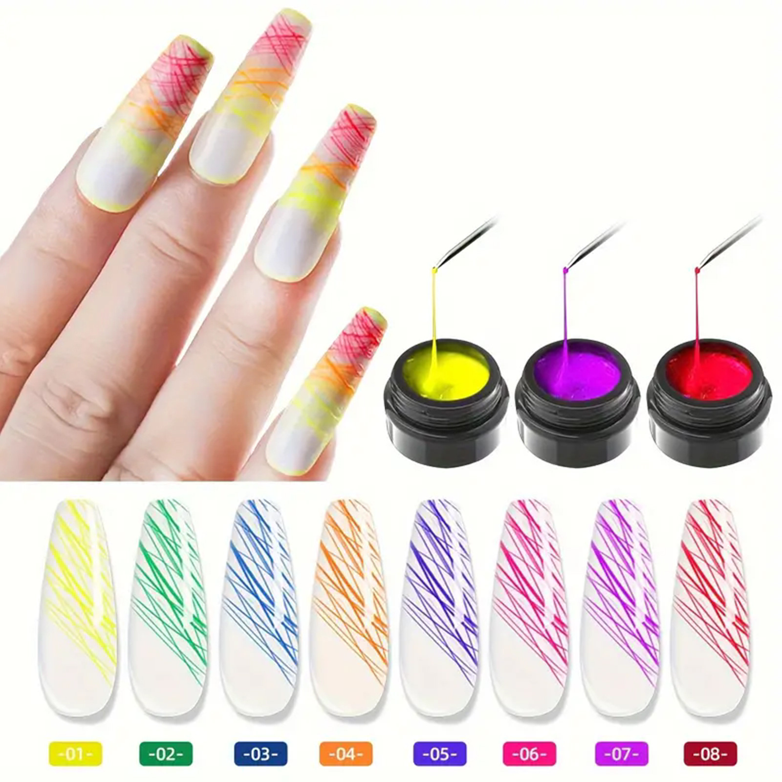 Manicure nocturismo pintura de uñas nocturismo elástico 8ml fototerapia nocturismo espuma araña