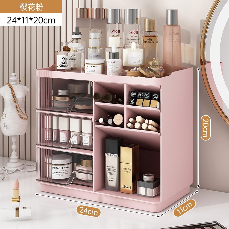 Mesa de maquillaje, mesas de cabezal de cama en un dormitorio, camerino de estilo de crema para niñas de almacenamiento simple, pequeño escritorio, pequeño camerino