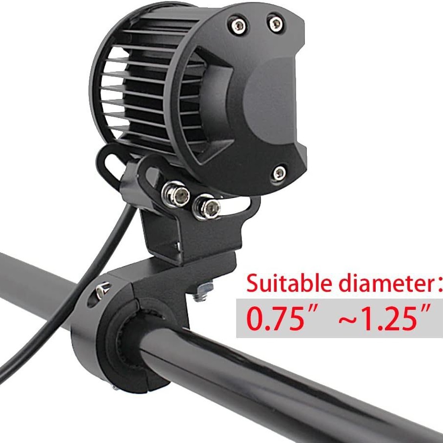 Soporte de foco LED de motocicleta, barra de protección de parachoques modificada, abrazadera de tubo ajustable, amortiguador, amortiguador, soporte de lámpara de expansión image 4