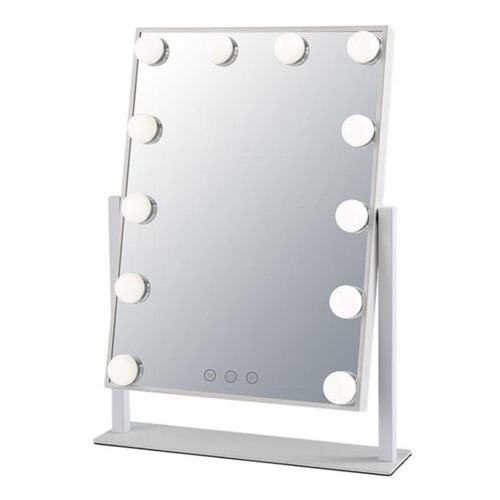 Cross-border best-selling single-sided 12-light makeup mirror, desktop LED light, three-color adjustable beauty makeup mirror with touch screen mirror