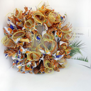 Cross-Border Handmade Ribbon Garland Bow Christmas Decoration New Year Scene Layout Christmas Tree Top Decorations