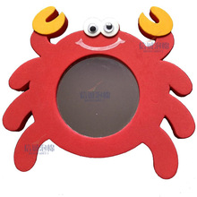 彩色eva镜子冲压成型 EVA儿童卡通镜子EVA礼品镜子 螃蟹镜子