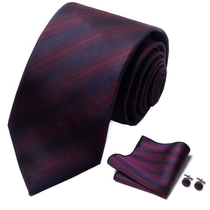 Simple Style Stripe Lattice Waves Polyester Yarn Men's Tie display picture 25