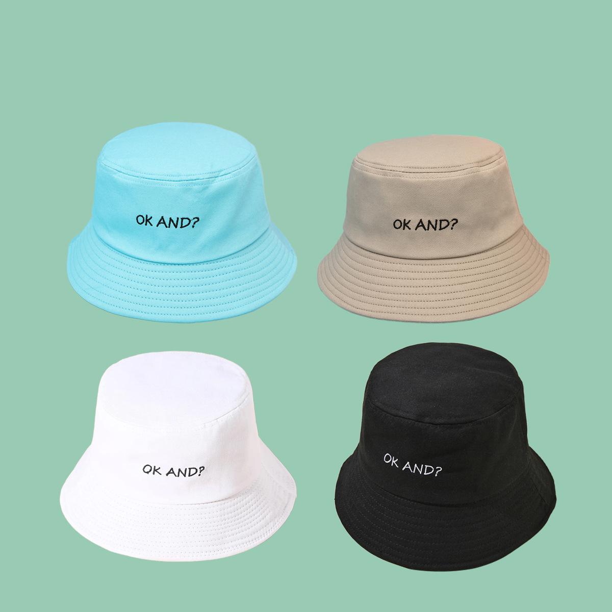 Fashion Embroidery Wide-brimmed Sunscreen Sunshade Fisherman Hat Wholesale display picture 11