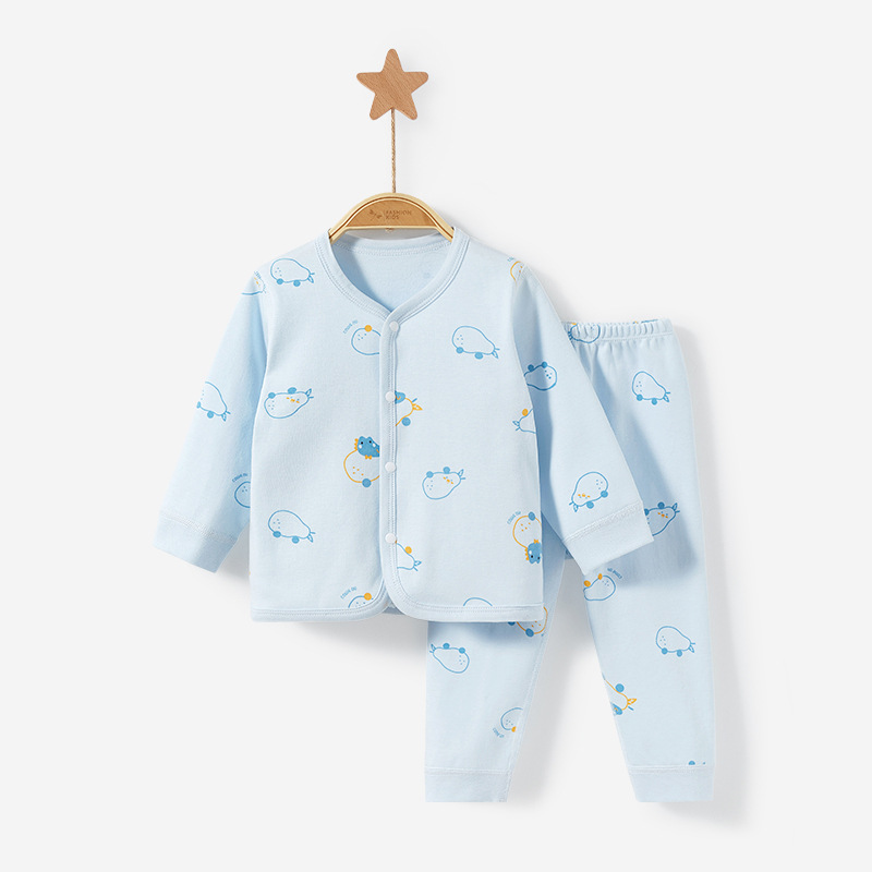Ropa interior térmica para bebés Primavera, Otoño e Invierno base de bebé para niños Rebeca de algodón traje dividido para Niñas Ropa de otoño para niños pantalones largos